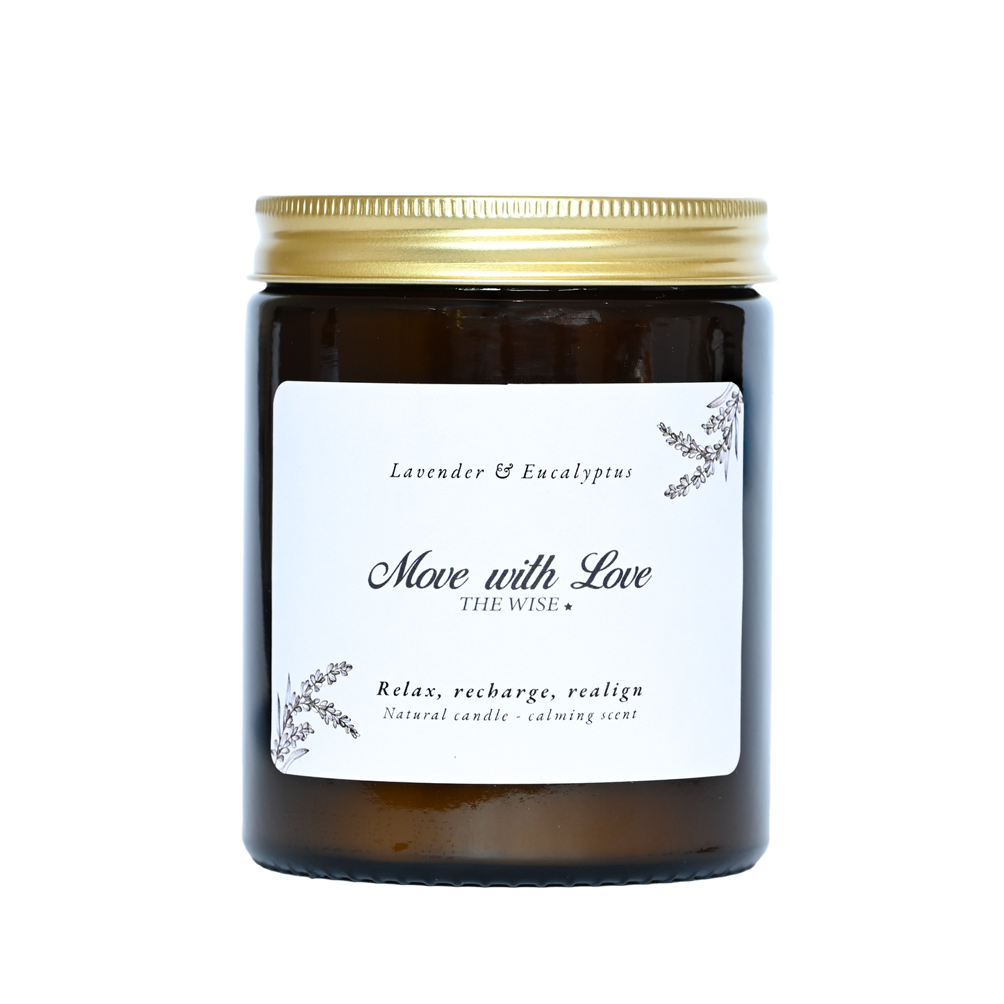 MOVE WITH LOVE | NATURAL CANDLE LAVENDER & EUCALYPTUS - 180ML