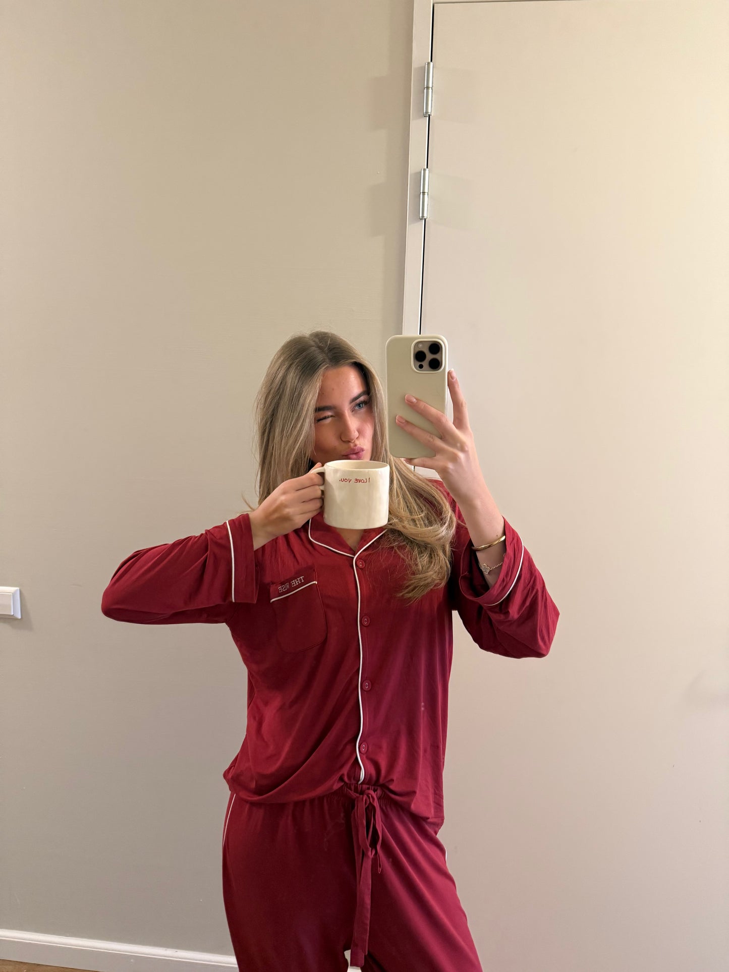 Pyjama set long | Bordeaux