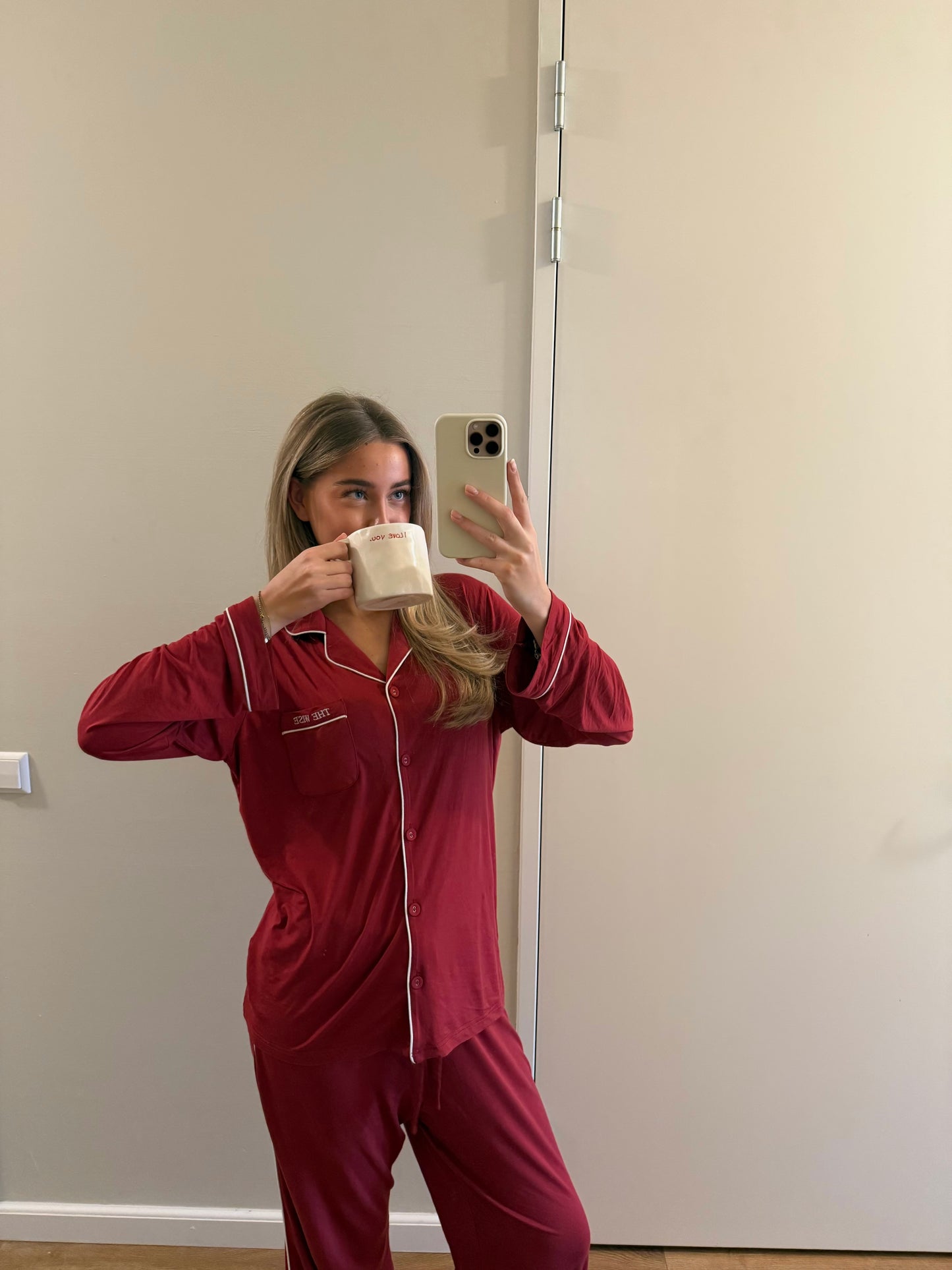 Pyjama set long | Bordeaux