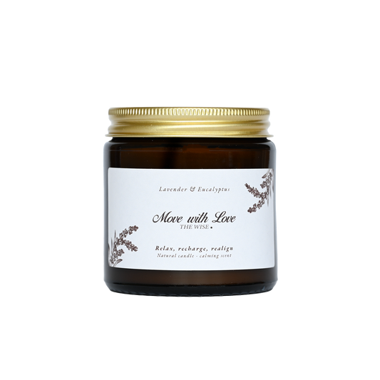 MOVE WITH LOVE | NATURAL CANDLE LAVENDER & EUCALYPTUS 120ML